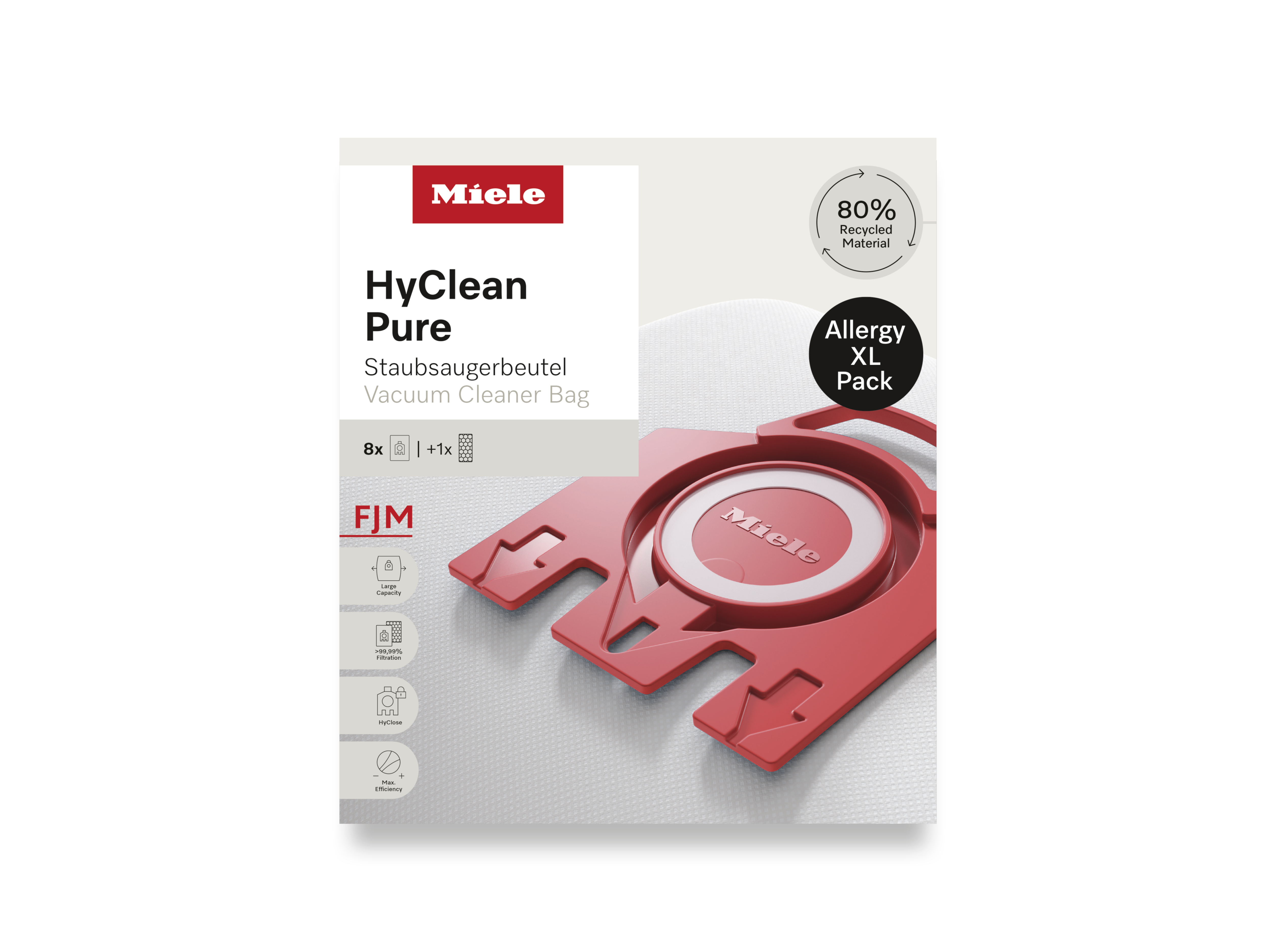 Комплект мешков-пылесборников HyClean Pure FJN Allergy XL Miele купить в Чебоксарах | Всегда в наличии! | Артикул 12498190 | Официальный сайт